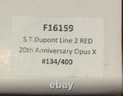 St Dupont Opus X Linge 2 Line 2 Limited Edition Gold Lighter Red Lacquer 2oth An