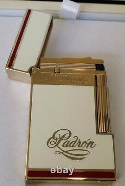 St Dupont Padron Limited Edition Gold W White Lacquer Linge Line 2 Lighter 50th