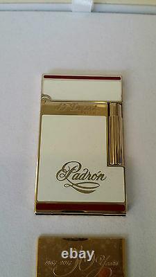 St Dupont Padron Limited Edition Gold W White Lacquer Linge Line 2 Lighter 50th