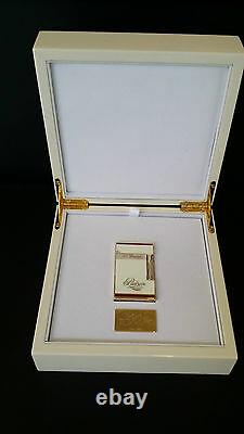 St Dupont Padron Limited Edition Gold W White Lacquer Linge Line 2 Lighter 50th