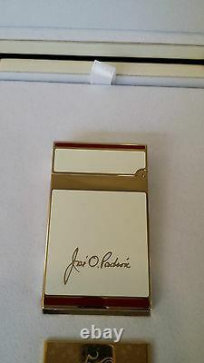 St Dupont Padron Limited Edition Gold W White Lacquer Linge Line 2 Lighter 50th