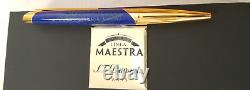 St Dupont Partagas Maestra Ballpoint Defi Pen Limited Edition Gold Blue 405095