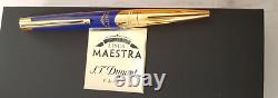 St Dupont Partagas Maestra Maxijet Cigar Lighter Limited Edition Gold Blue