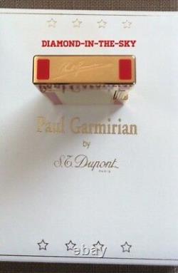 St Dupont Paul Garmirian Pg Line 2 Limited Edition Gold Lighter White Lacquer Re