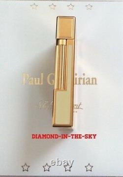 St Dupont Paul Garmirian Pg Line 2 Limited Edition Gold Lighter White Lacquer Re