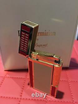 St Dupont Paul Garmirian Pg Line 2 Limited Edition Gold Lighter White Lacquer Re
