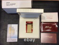 St Dupont Paul Garmirian Pg Line 2 Limited Edition Gold Lighter White Lacquer Re