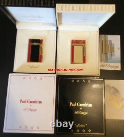 St Dupont Paul Garmirian Pg Line 2 Limited Edition Gold Lighter White Lacquer Re