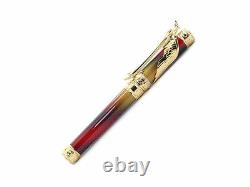 St Dupont Phoenix Renaissance Writing Kit F Pen Limited Edition Gold Red Lacquer