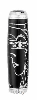 St Dupont Picasso Limited Edition Fountain Pen Black Lacquer Palladium 410046