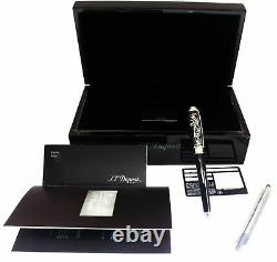 St Dupont Picasso Limited Edition Fountain Pen Black Lacquer Palladium 410046