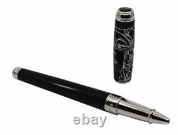 St Dupont Picasso Limited Edition Fountain Pen Black Lacquer Palladium 410046