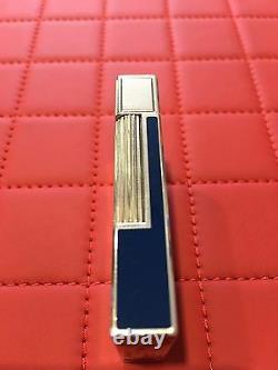 St Dupont Rendez-vous Moon Linge 2 Line 2 Limited Edition Silver Lighter Blue La