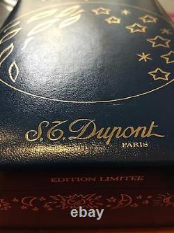 St Dupont Rendez-vous Moon Linge 2 Line 2 Limited Edition Silver Lighter Blue La