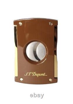 St Dupont Shiny Brown & Gold Maxijet Cutter 003409 3409 Limited Edition