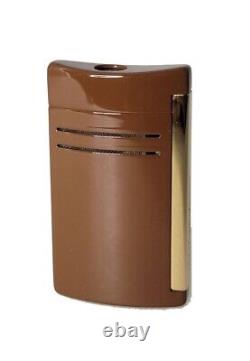 St Dupont Shiny Brown & Gold Maxijet Torch Lighter 020170n 20170 Limited Edition