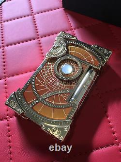 St Dupont Shoot The Moon Ligne Line 2 Limited Edition Gold Lighter Brown Lacquer