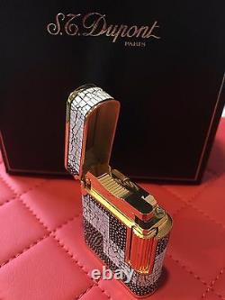 St Dupont Soubreny Maki E Limited Edition Eggshell Gold Lighter Lacquer Bnib