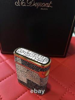 St Dupont Soubreny Maki E Limited Edition Eggshell Gold Lighter Lacquer Bnib