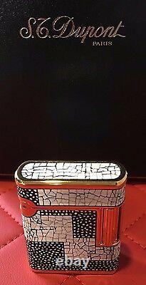St Dupont Soubreny Maki E Limited Edition Eggshell Gold Lighter Lacquer Bnib