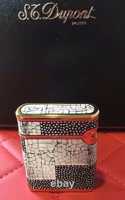 St Dupont Soubreny Maki E Limited Edition Eggshell Gold Lighter Lacquer Bnib