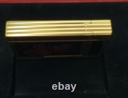 St Dupont Tiger Limited Edition Line Ligne 2 Gold Lighter Only 999 Made 1998