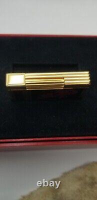 St Dupont Tiger Limited Edition Line Ligne 2 Gold Lighter Only 999 Made 1998