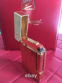 St Dupont Trinidad Linge Line 2 Limited Edition Gold Lighter Lacquer Habanera