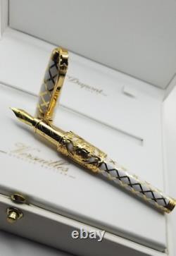 St Dupont Versailles Limited Edition Fountain Pen Gold White Lacquer 2006 #336