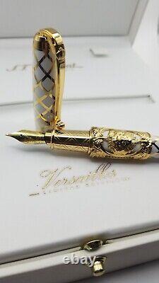 St Dupont Versailles Limited Edition Fountain Pen Gold White Lacquer 2006 #336