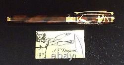 St Dupont Vitruvian Man Limited Edition Fountain Pen Blue Lacquer W Gold 410040l