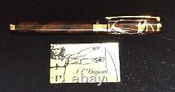 St Dupont Vitruvian Man Limited Edition Rollerball Pen Blue Lacquer Gold 412040l