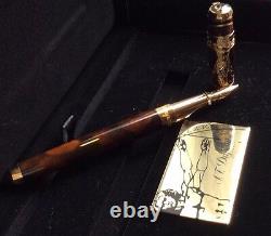 St Dupont Vitruvian Man Writing Kit Limited Edition Fountain Pen Lacquer W Gold
