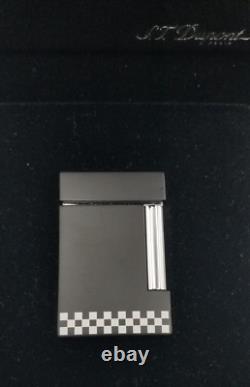 St Dupont White Flag Limited Edition Line Ligne 8 Matt Black Lighter 25120