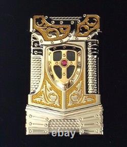 St Dupont White Knight Prestige Limited Edition Linge Line 2 Gold Lighter Lacque