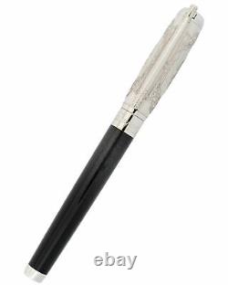 St Dupont Wild West Fountain Pen Limited Edition Platinum Black & Meteor Lacquer