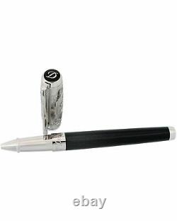 St Dupont Wild West Fountain Pen Limited Edition Platinum Black & Meteor Lacquer