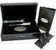 St Dupont Wild West Rollerball Pen Limited Edition Platinum Black Lacquer 412065