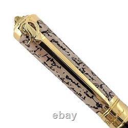 St Dupont William Shakespeare Limited Edition Ballpoint Pen Brown Lacquer Gold