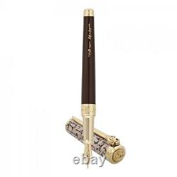 St Dupont William Shakespeare Limited Edition Ballpoint Pen Brown Lacquer Gold