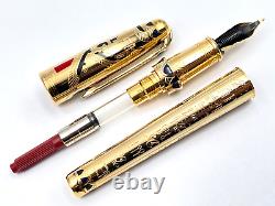 Stunning New 2004 S. T. Dupont Limited Edition Pharaoh Fountain Pen 18k M France