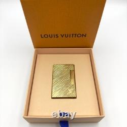 Unused S. T. Dupont Gas Lighter Gold Epi No Box Rare Limited Edition
