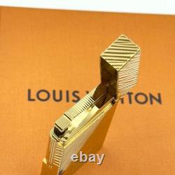 Unused S. T. Dupont Gas Lighter Gold Epi No Box Rare Limited Edition