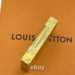 Unused S. T. Dupont Gas Lighter Gold Epi No Box Rare Limited Edition