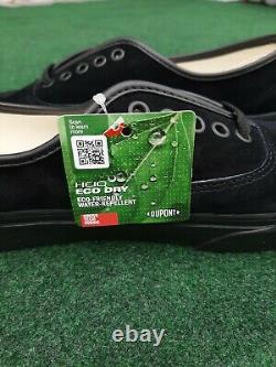 Vans Authentic Low Top Dupont HEIQ Eco Dry Water Repellent Skate Shoes Size 9.5