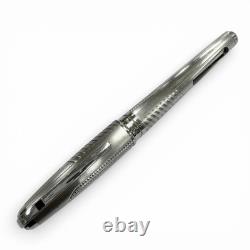Very Good Dupont fountain pen James Bond 007 Limited Edition Silver 18K mens