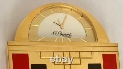 Vintage (1990's) S. T Dupont, Paris Art Deco Clock Limited Edition