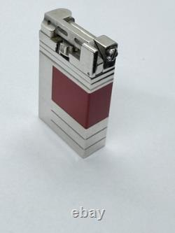 Vintage 1999 St Dupont Urban Limited Edition Platinum Finish Natural Red Lacquer