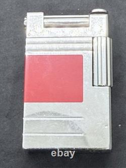 Vintage 1999 St Dupont Urban Limited Edition Platinum Finish Natural Red Lacquer