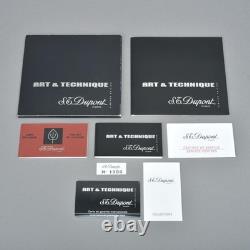 Working S. T. Dupont Gatsby ArtandTechnique Gas Lighter Silver withBox Limited Edit